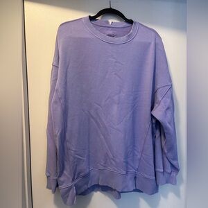 Aerie Light Purple Women's Crew Neck Sweatshirt